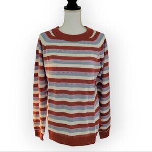 Market & Spruce Multicolored Striped Long Sleeve Sweater
